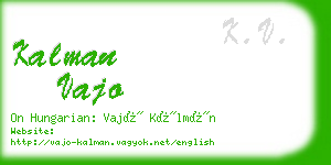 kalman vajo business card